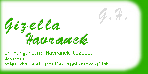 gizella havranek business card